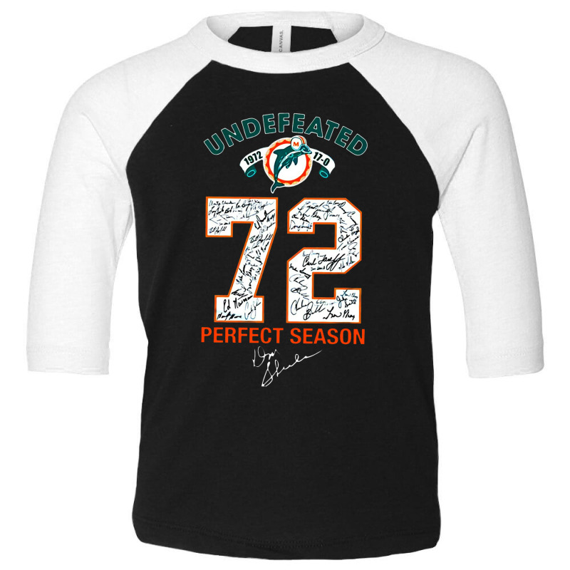 Miami Dolphin Undefeated Toddler 3/4 Sleeve Tee | Artistshot