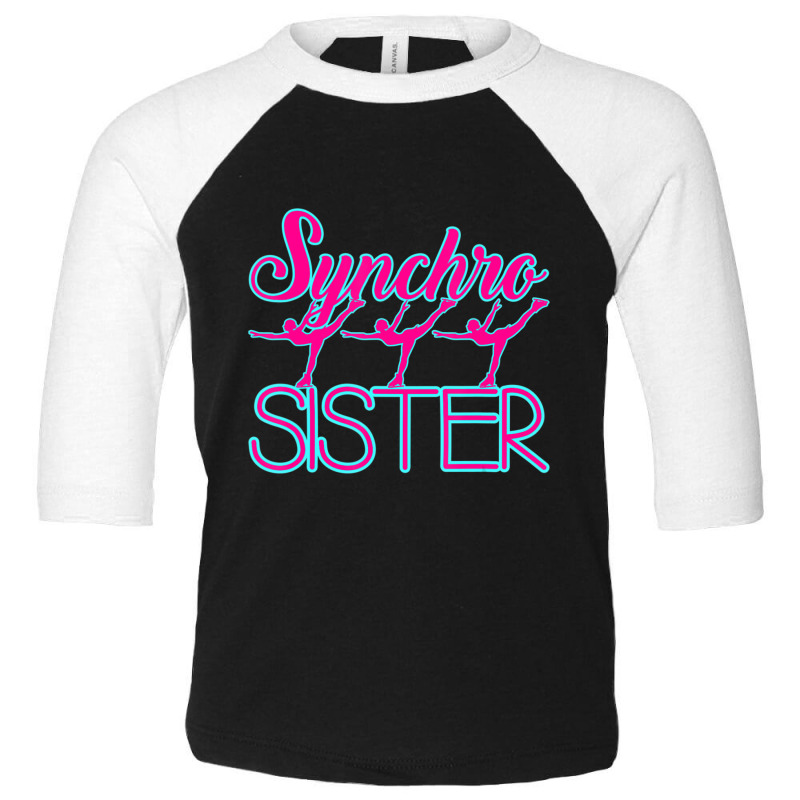 Synchronized Skating   Synchro Sister Toddler 3/4 Sleeve Tee by cm-arts | Artistshot