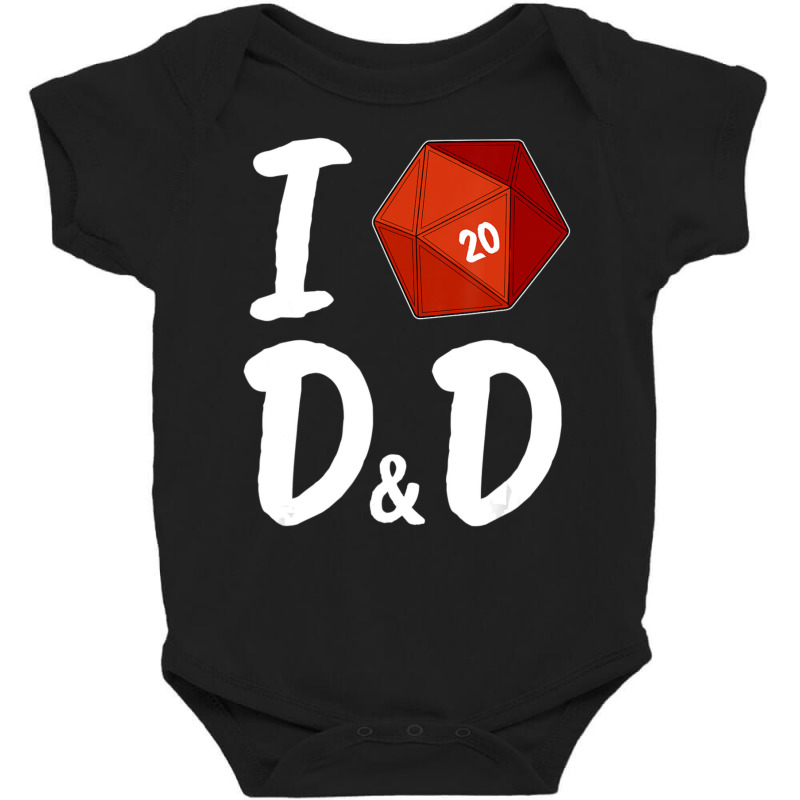 Fantasy W 20 Dice I Love D And D Tabletop Role Play Baby Bodysuit by hotoancuong | Artistshot