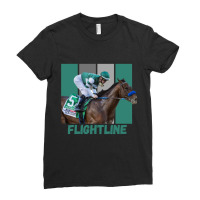 Flightline Horse Racing Thoroughbred Del Mar Santa Anita Sweatshirt Ladies Fitted T-shirt | Artistshot