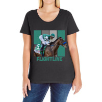 Flightline Horse Racing Thoroughbred Del Mar Santa Anita Sweatshirt Ladies Curvy T-shirt | Artistshot