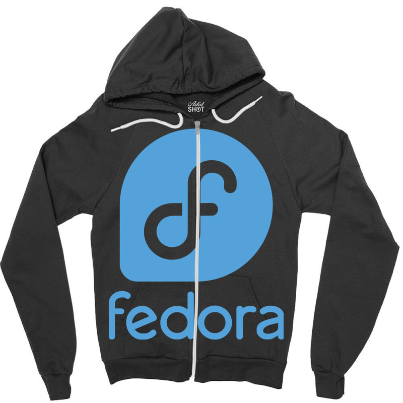 Matte Fedora Linux Zipper Hoodie | Artistshot