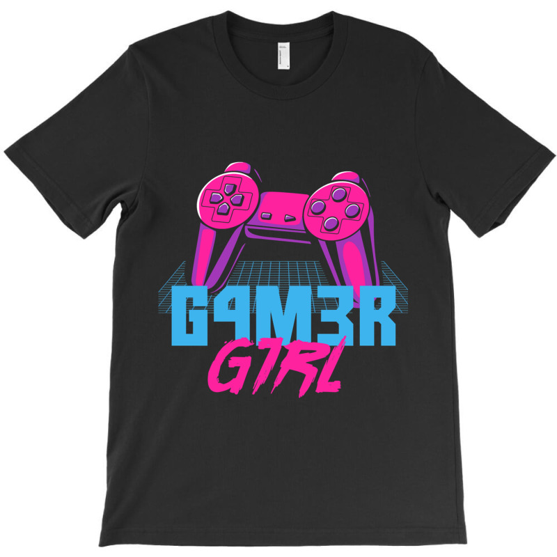 Retro Gamer Girl Vaporwave Leet Leetspeak Gifts T-shirt | Artistshot