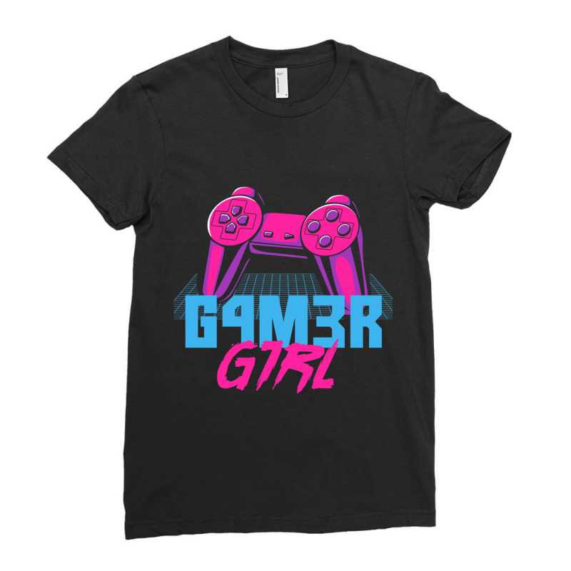 Retro Gamer Girl Vaporwave Leet Leetspeak Gifts Ladies Fitted T-Shirt by RHONDAHARRISON | Artistshot