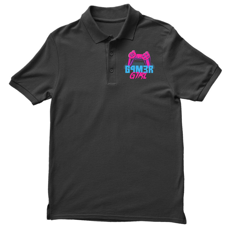 Retro Gamer Girl Vaporwave Leet Leetspeak Gifts Men's Polo Shirt | Artistshot