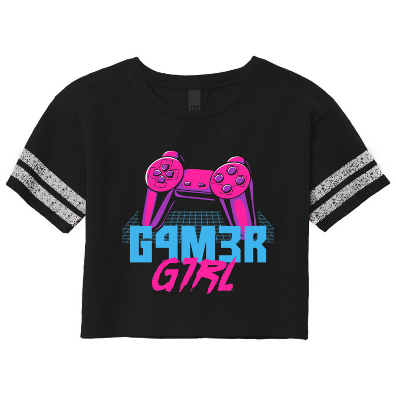 Retro Gamer Girl Vaporwave Leet Leetspeak Gifts Scorecard Crop Tee by RHONDAHARRISON | Artistshot