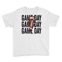 Vintage Game Day Football Lightning Bolt Funny Team Sport T Shirt Youth Tee | Artistshot