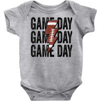 Vintage Game Day Football Lightning Bolt Funny Team Sport T Shirt Baby Bodysuit | Artistshot