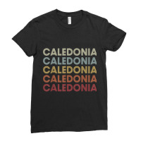 Caledonia Michigan Caledonia Mi Retro Vintage Text T Shirt Ladies Fitted T-shirt | Artistshot