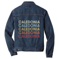 Caledonia Michigan Caledonia Mi Retro Vintage Text T Shirt Men Denim Jacket | Artistshot