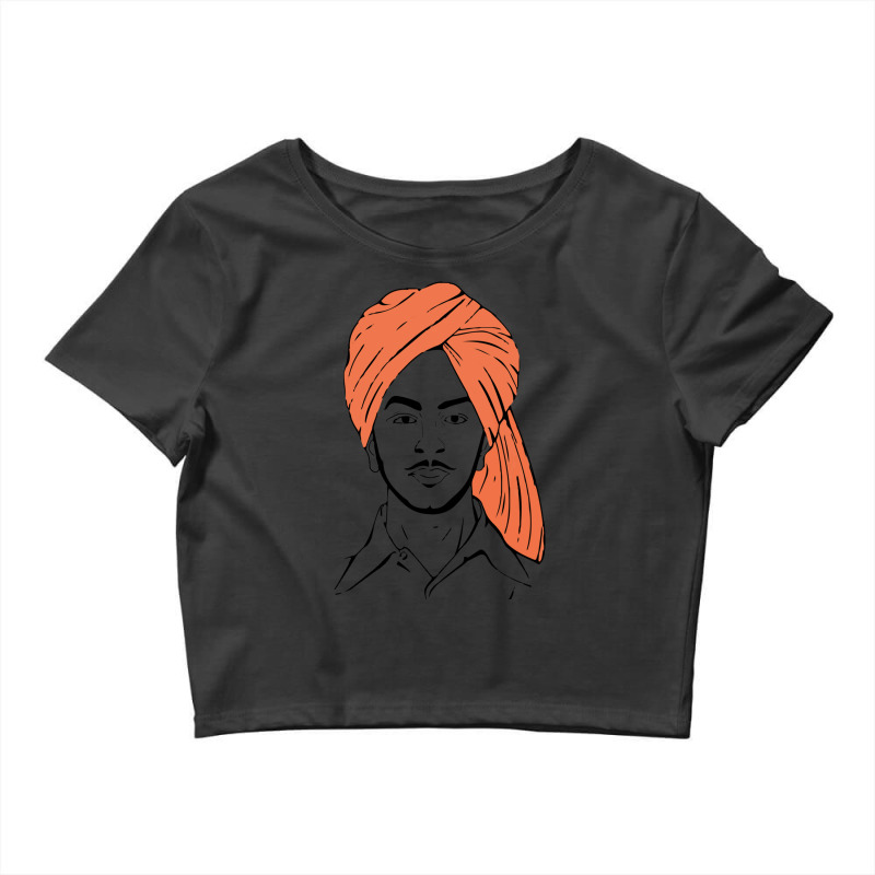 Bhagat Singh The Punjabi Indian Hero Freedom Fighter Shirt Crop Top by cm-arts | Artistshot