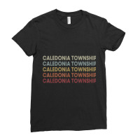 Caledonia Township Michigan Caledonia Township Mi Retro T Shirt Ladies Fitted T-shirt | Artistshot