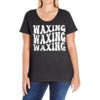 Vintage Waxing Pun Waxing Esthetician Retro Waxing T Shirt Ladies Curvy T-shirt | Artistshot