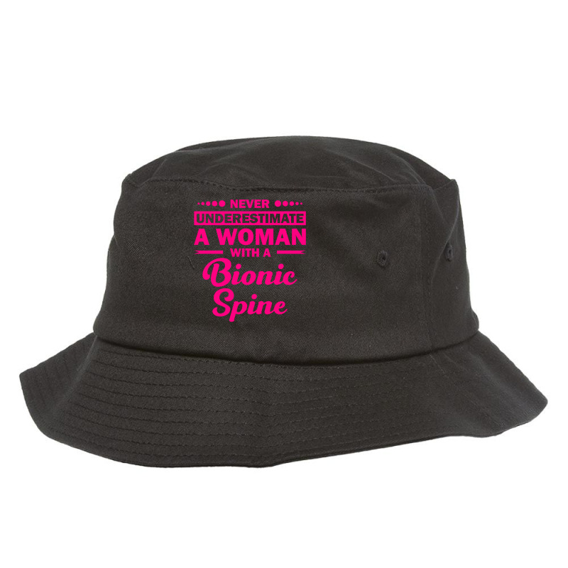 Funny Bionic Spine Surgery Recovery Gift Back Spinal Fusion Long Sleev Bucket Hat by cm-arts | Artistshot