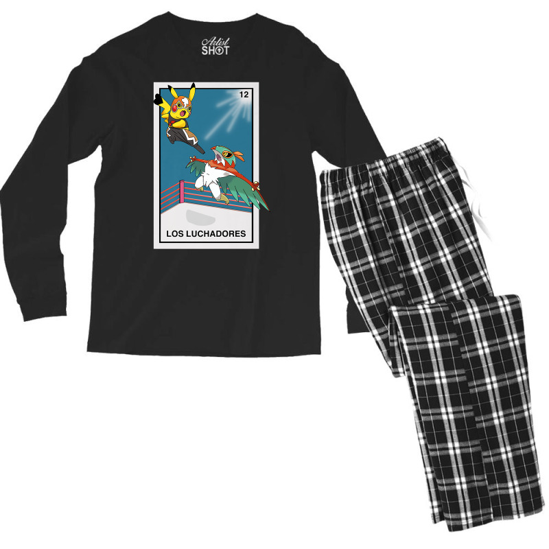 Los Luchadoresthe Fighters   Mexican Lottery Game Inspired Premium T S Men's Long Sleeve Pajama Set by cluniepfa | Artistshot