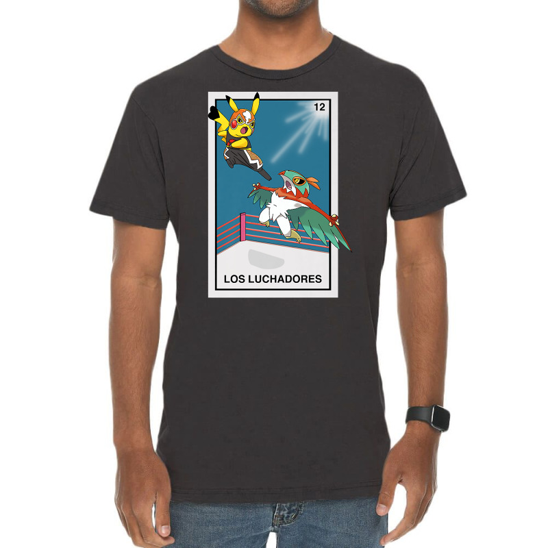 Los Luchadoresthe Fighters   Mexican Lottery Game Inspired Premium T S Vintage T-Shirt by cluniepfa | Artistshot