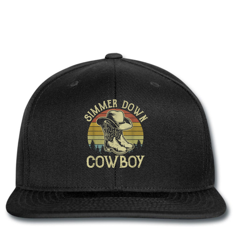 Simmer Down Cowboy Hat Western Country Music T Shirt Printed Hat | Artistshot