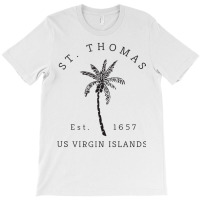 Original St. Thomas Virgin Islands Palm Tree Novelty Art Tank Top T-shirt | Artistshot