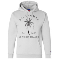 Original St. Thomas Virgin Islands Palm Tree Novelty Art Tank Top Champion Hoodie | Artistshot