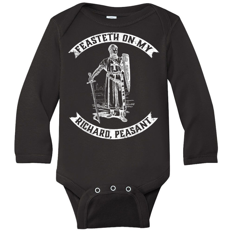 Mens Funny Medieval Knight Renaissance Fair Festival Rude T Shirt Long Sleeve Baby Bodysuit by cluniepfa | Artistshot