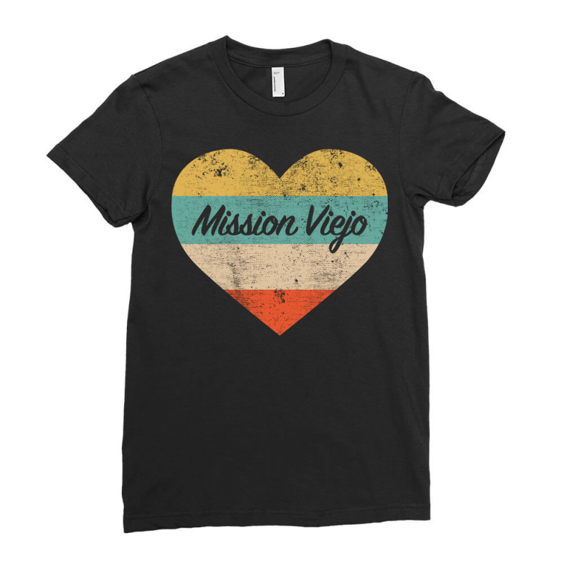 I Love Mission Viejo California Vintage Distressed Retro Pullover Hood Ladies Fitted T-Shirt by vacheu | Artistshot