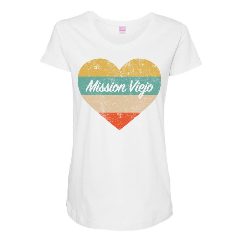 I Love Mission Viejo California Vintage Distressed Retro Pullover Hood Maternity Scoop Neck T-shirt by vacheu | Artistshot