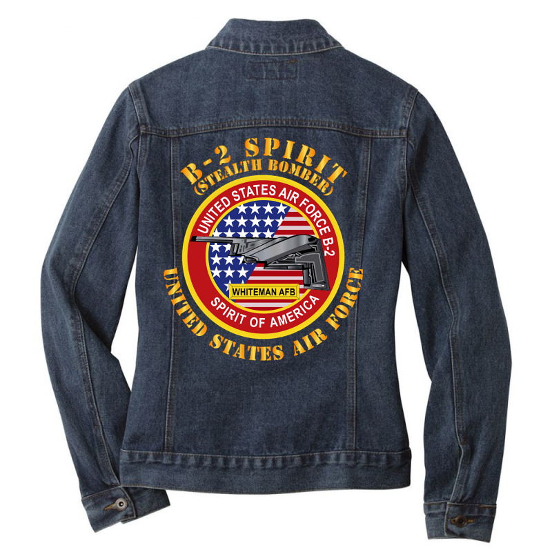 B2 - Spirit - Stealth Bomber Ladies Denim Jacket by Kanmosrin52 | Artistshot