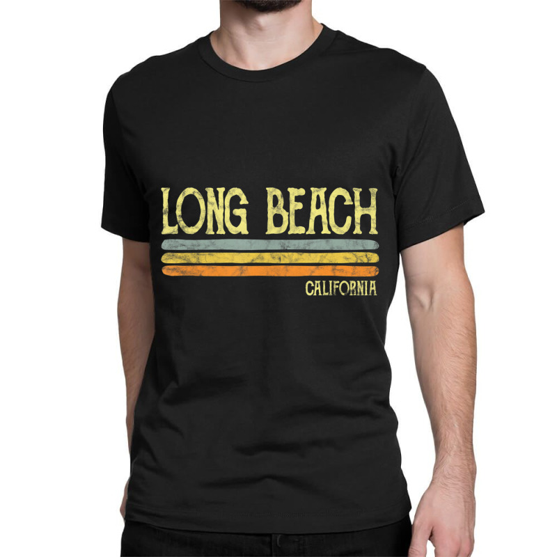 Vintage Long Beach California Ca Love Souvenir Classic T-shirt by cm-arts | Artistshot