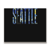 Seattle Van Gogh Starry Night Art Vincent Van Gogh Painting Metal Print Horizontal | Artistshot