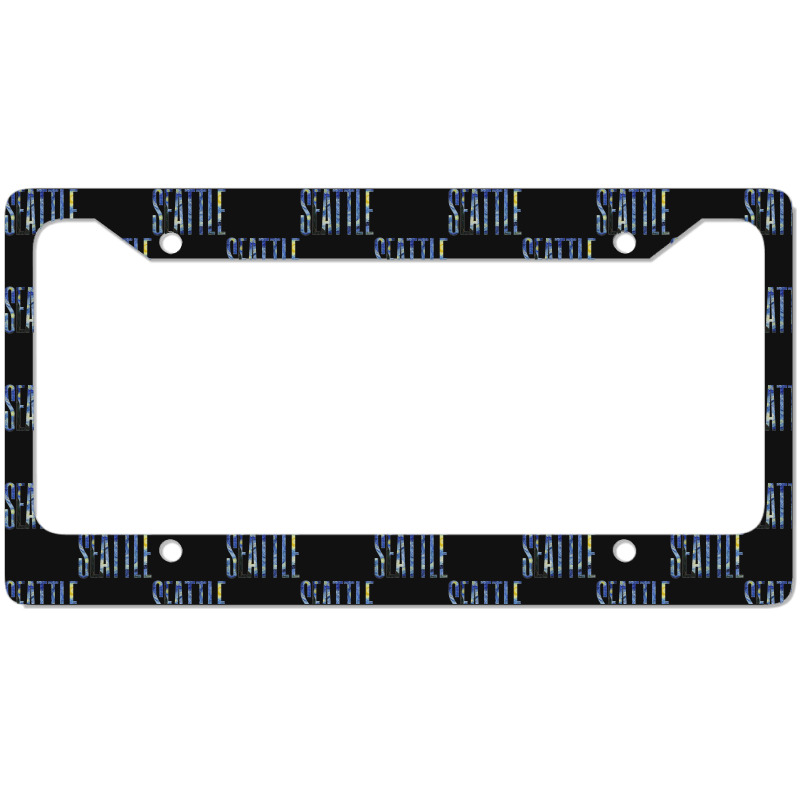 Seattle Van Gogh Starry Night Art Vincent Van Gogh Painting License Plate Frame | Artistshot