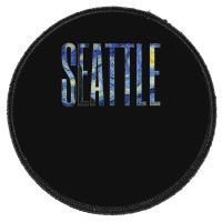 Seattle Van Gogh Starry Night Art Vincent Van Gogh Painting Round Patch | Artistshot