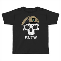 Vintage Army Ranger Regiment Rltw Skull Tan Beret Tank Top Toddler T-shirt | Artistshot