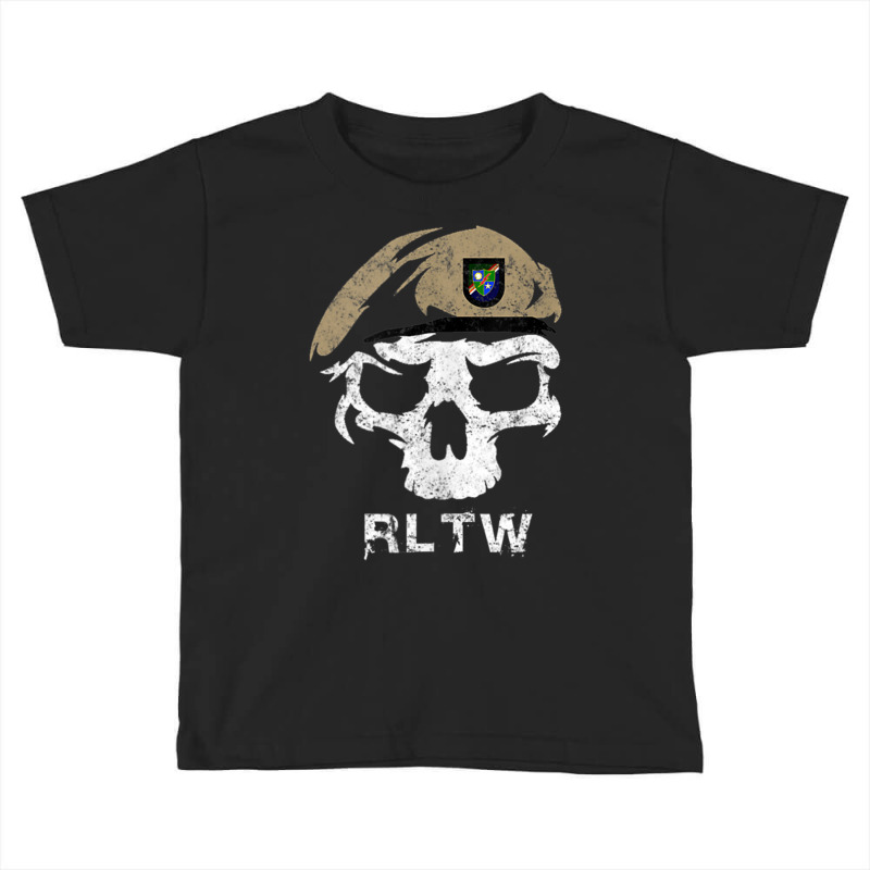 Vintage Army Ranger Regiment Rltw Skull Tan Beret Tank Top Toddler T-shirt by cm-arts | Artistshot