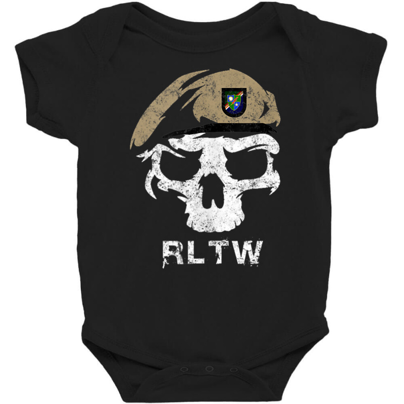 Vintage Army Ranger Regiment Rltw Skull Tan Beret Tank Top Baby Bodysuit by cm-arts | Artistshot