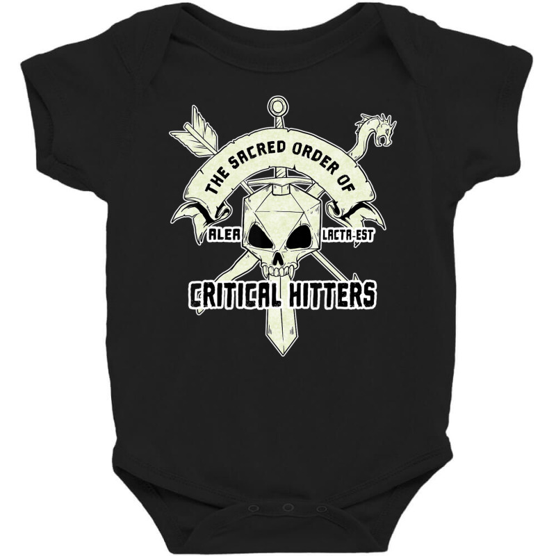 Retro Sacred Order Critical Hitters 20 Side Skull Baby Bodysuit by hotoancuong | Artistshot