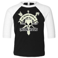 Retro Sacred Order Critical Hitters 20 Side Skull Toddler 3/4 Sleeve Tee | Artistshot