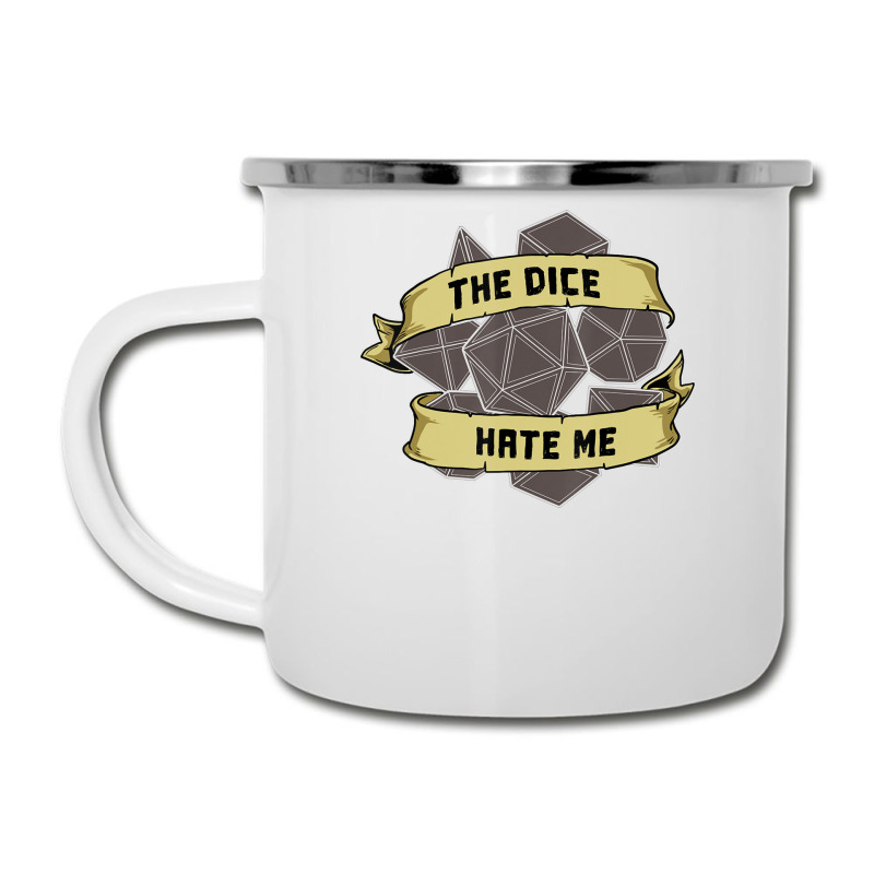 Retro The Dice Hate Me 20 Sided Tabletop Role Play Camper Cup | Artistshot