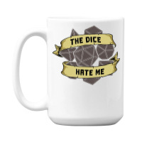 Retro The Dice Hate Me 20 Sided Tabletop Role Play 15 Oz Coffee Mug | Artistshot