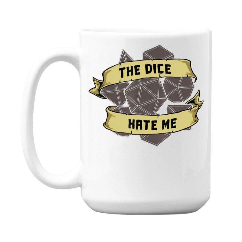 Retro The Dice Hate Me 20 Sided Tabletop Role Play 15 Oz Coffee Mug | Artistshot