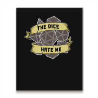 Retro The Dice Hate Me 20 Sided Tabletop Role Play Metal Print Vertical | Artistshot