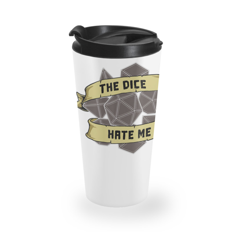 Retro The Dice Hate Me 20 Sided Tabletop Role Play Travel Mug | Artistshot