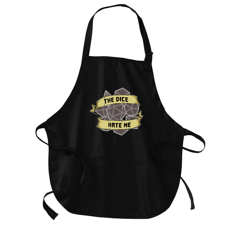 Retro The Dice Hate Me 20 Sided Tabletop Role Play Medium-length Apron | Artistshot