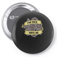 Retro The Dice Hate Me 20 Sided Tabletop Role Play Pin-back Button | Artistshot