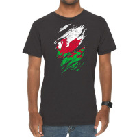 Wales Flag Welsh Dragon Baner Y Ddraig Goch Cardiff Heritage T Shirt Vintage T-shirt | Artistshot