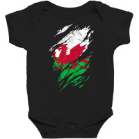 Wales Flag Welsh Dragon Baner Y Ddraig Goch Cardiff Heritage T Shirt Baby Bodysuit | Artistshot