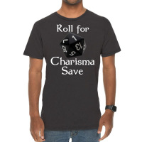 Roll For Charisma Save Natural 1 Role Playing Vintage T-shirt | Artistshot