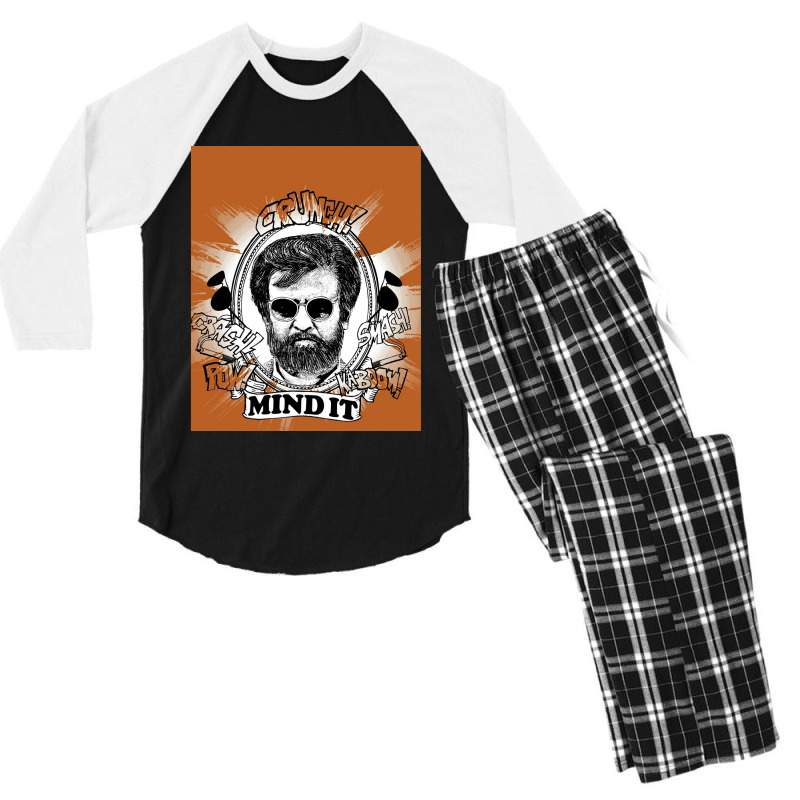 Rajinikanth  Mind It Graphic Men's 3/4 Sleeve Pajama Set | Artistshot