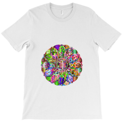 Vintage Mandala Old Fashion Retro Colors T-shirts T-shirt Designed By Arnaldo Da Silva Tagarro