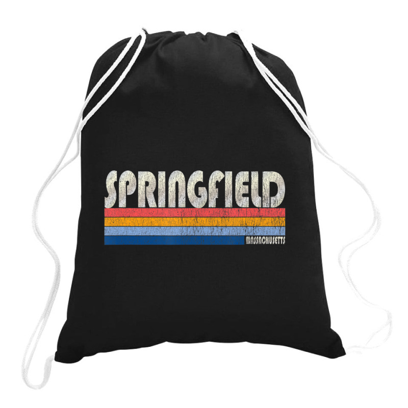 Vintage 70s 80s Style Springfield Ma Drawstring Bags | Artistshot