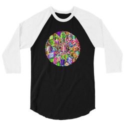 Vintage Mandala Old Fashion Retro Colors T-Shirts 3/4 Sleeve Shirt | Artistshot